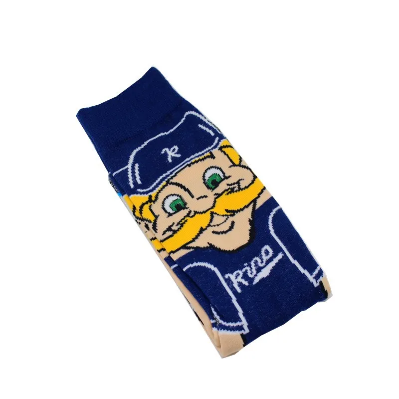 Cartoon pattern print socks cute fun men cotton lovers sock soft comfort breathable autumn winter sporting casual anime harajuku