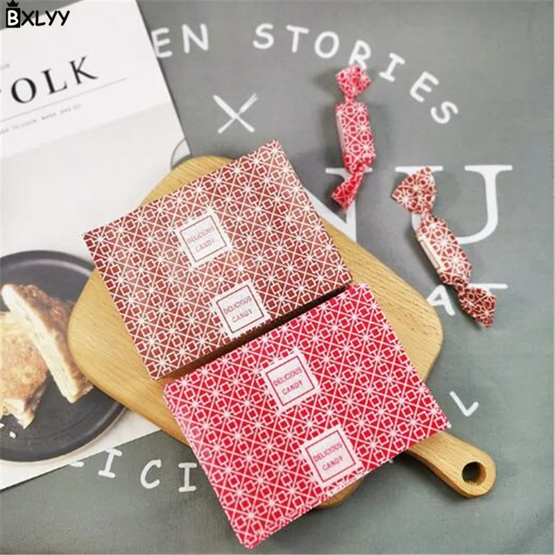 BXLYY 100pc Nougat Wrapper Thicken Baking Packaging Oil Paper Candy Christmas Decoration Party Supplies Baby Shower.75z | Дом и сад