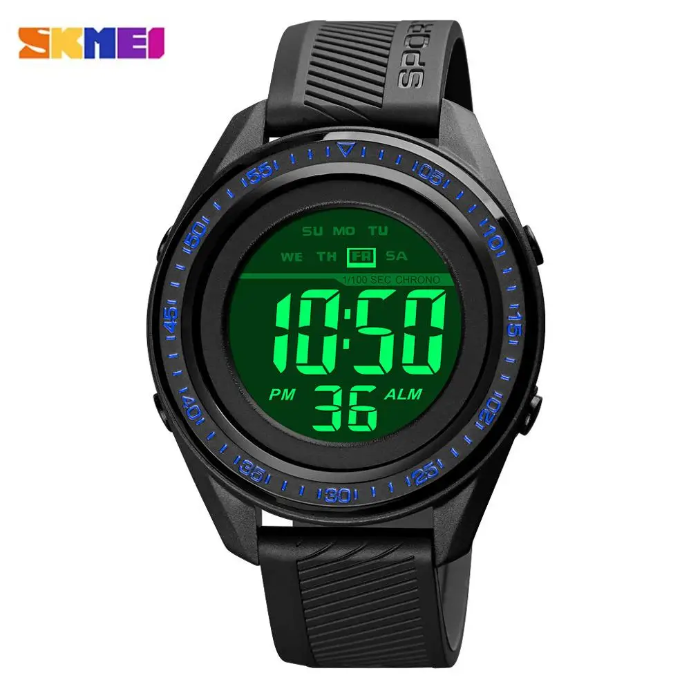 SKMEI Fashion LED Light 5Bar Waterproof electronic Men's Watch Military Stopwatch Clock Relogio Masculino 1638 Sports Watches