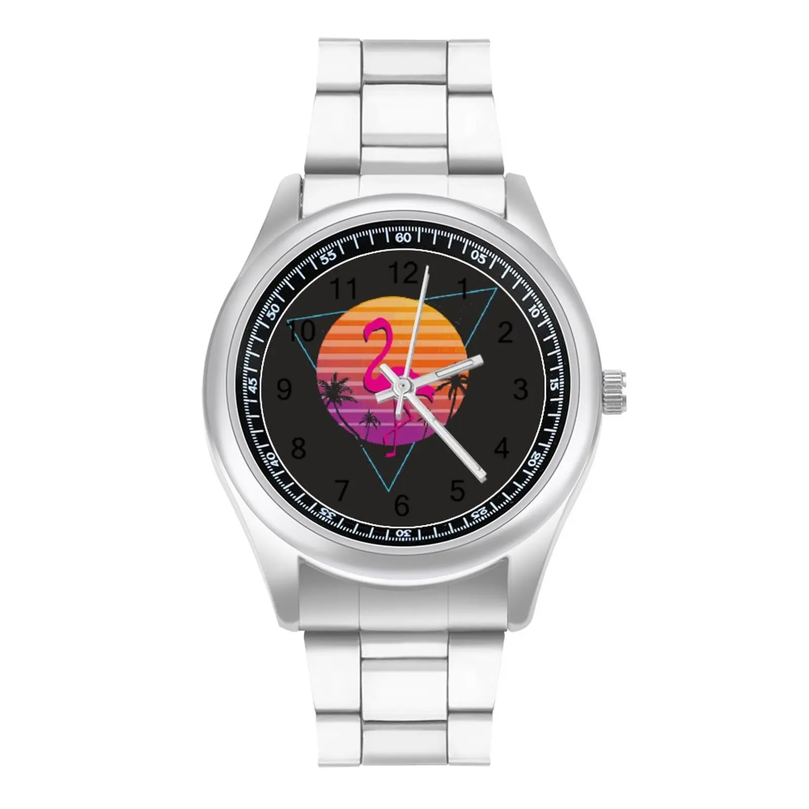 

Flamingo Quartz Watch Fishing Stylish Wrist Watch Stainless Photo New Man Wristwatch