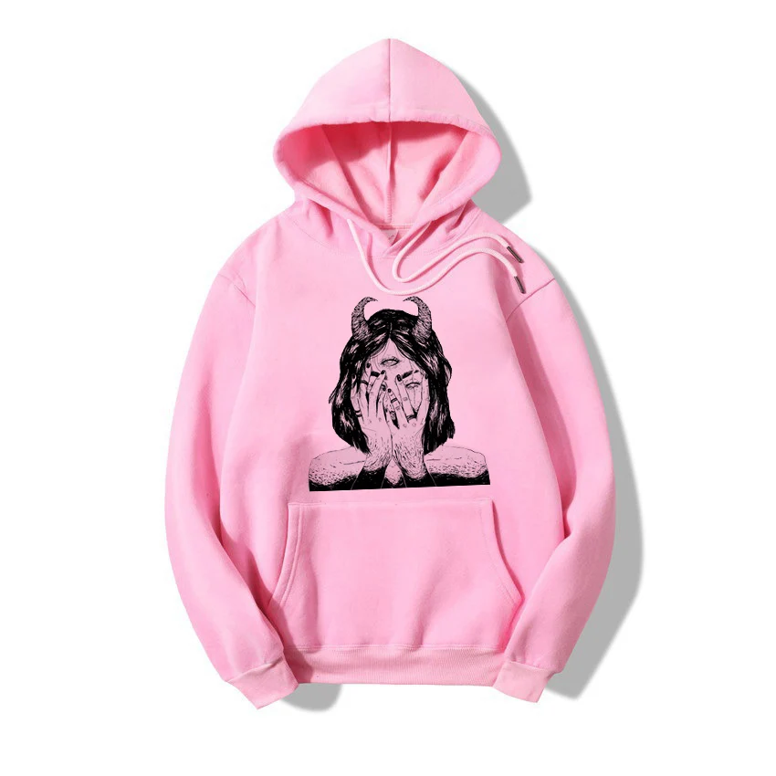 Женские толстовки с капюшоном простые универсальные пуловеры оверсайз для