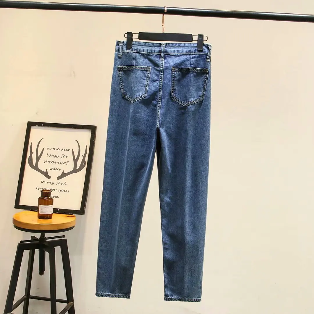 2020 весенние модные джинсы с высокой талией женские брюки карандаш хлопковые