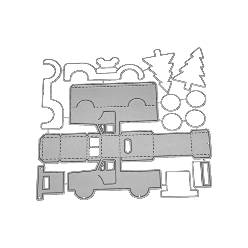 

3D металлический трафарет с изображением рождественской елки для скрапбукинга, альбома