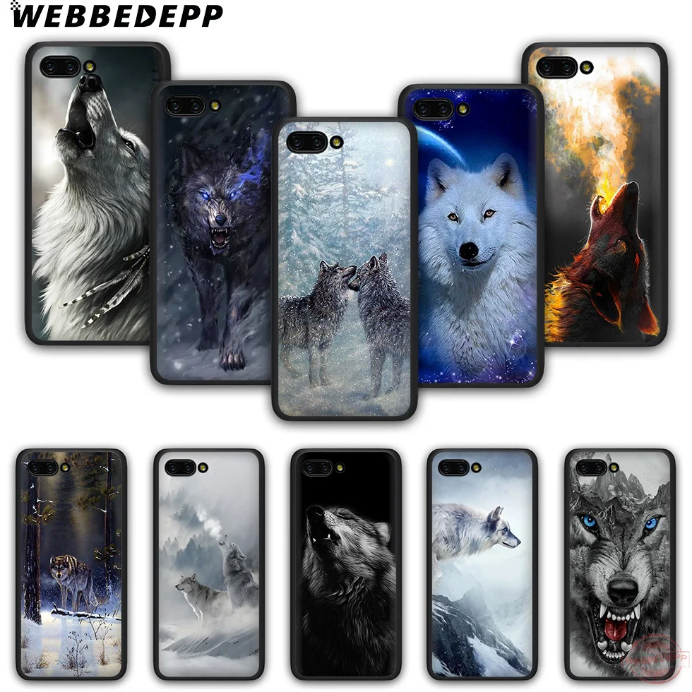 WEBBEDEPP Снег Волк чехол для телефона из ТПУ с принтом Honor 6A 7A 2 ГБ/3 ГБ Pro 7C 7X 8X 8C 9 10 Note10