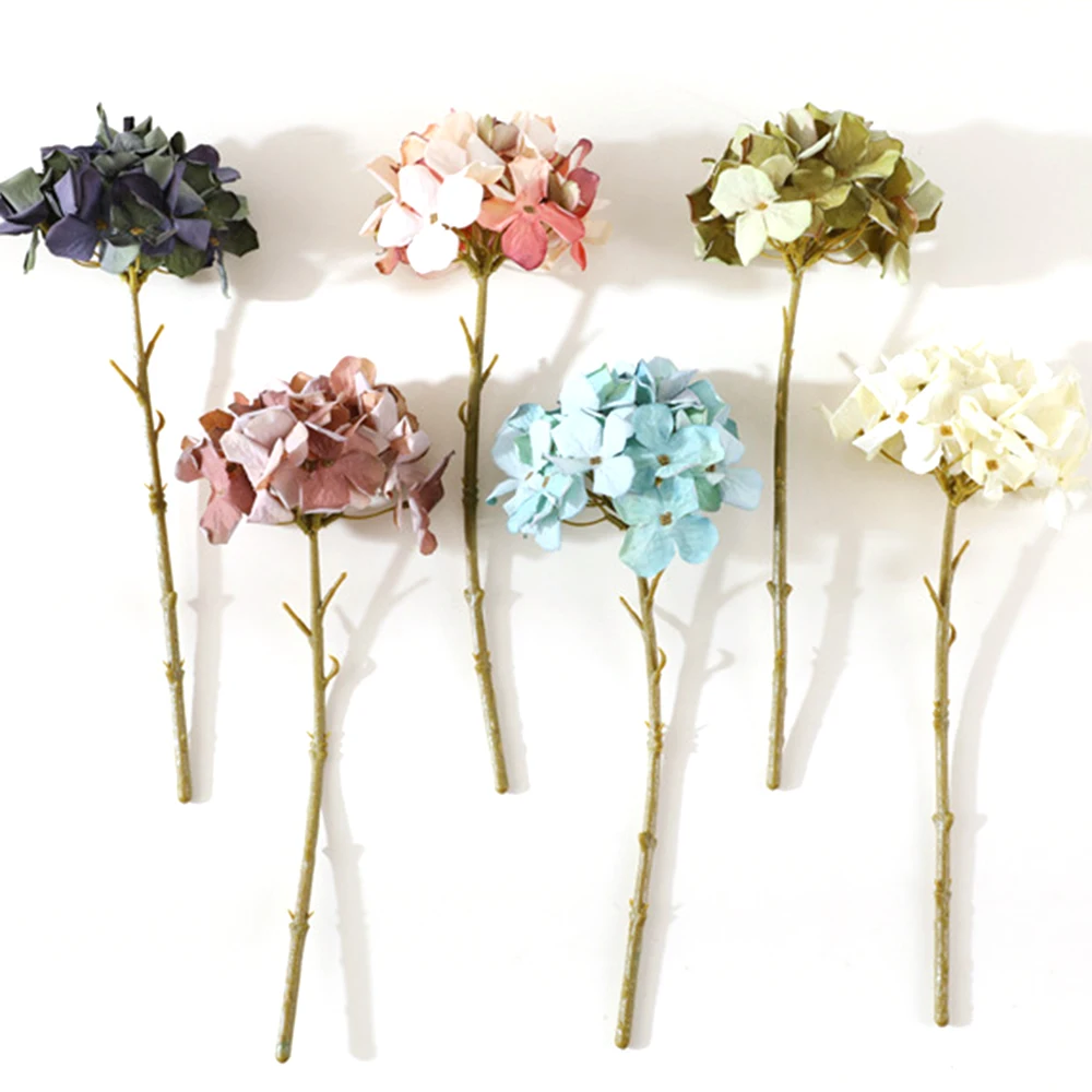 2 шт Ретро Имитация гортензии синяя Гортензия Свадебная Аранжировка Весенняя