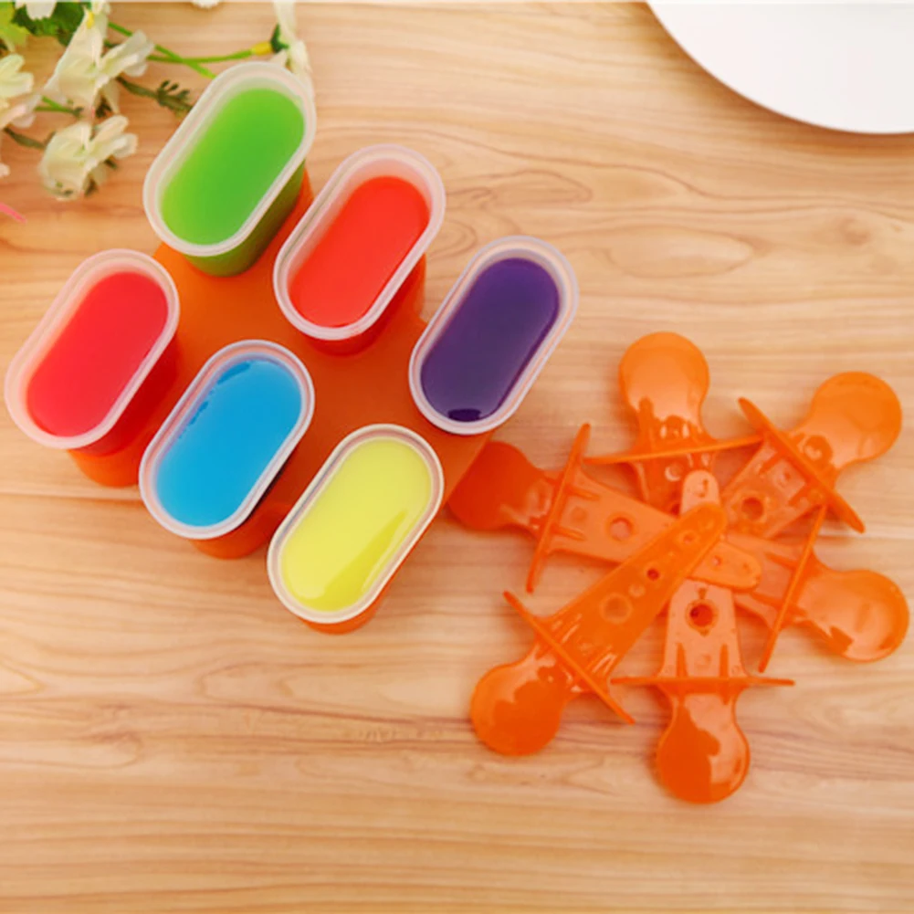 6 сеток форма для мороженого бытовая портативная круглая льда пластиковый