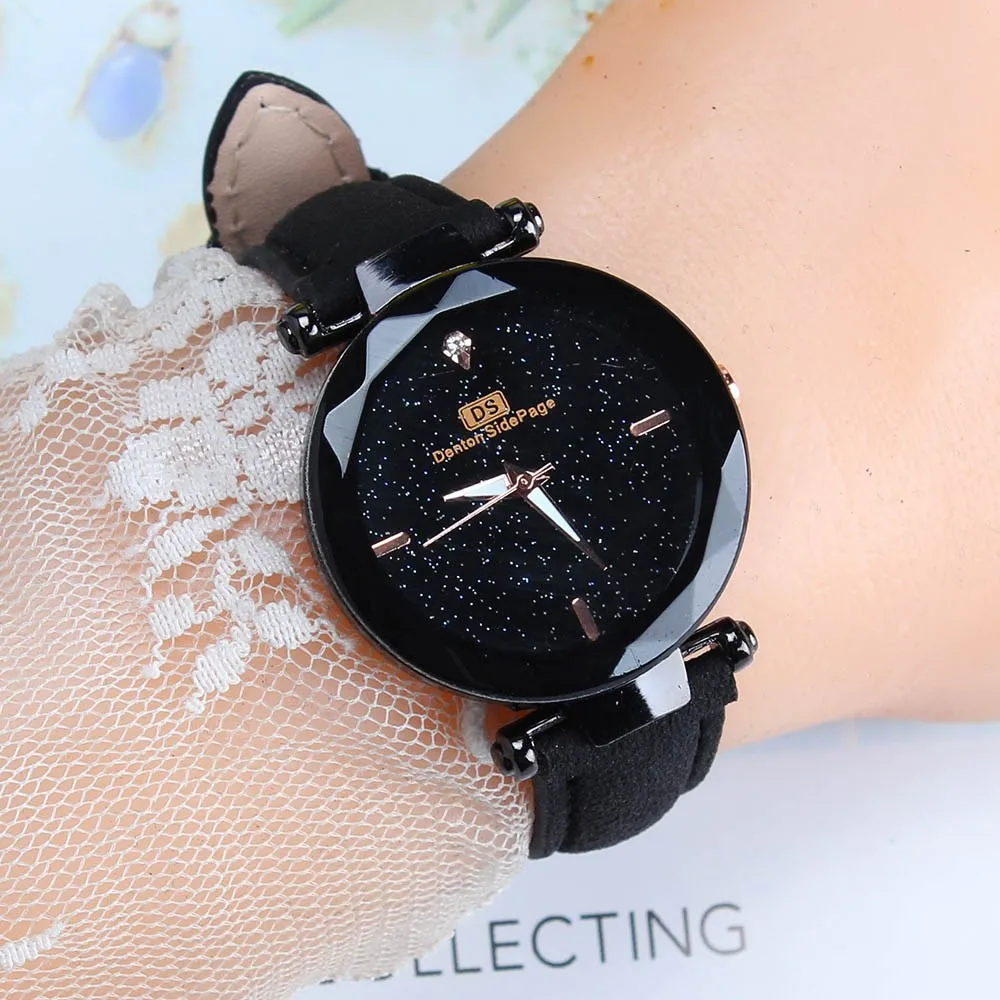 

Watch For Women Starry Sky At Night Quartz Watches Ladies Fashion Leather Strap Band Wrist Watch relojes para mujer reloj mujer