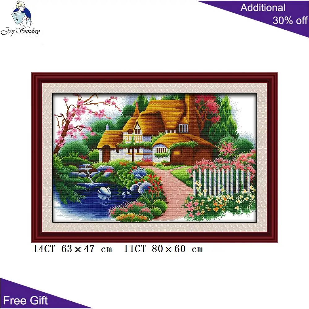 Набор для вышивки крестиком Joy Sunday F058F061F092F121 14CT 11CT | Дом и сад