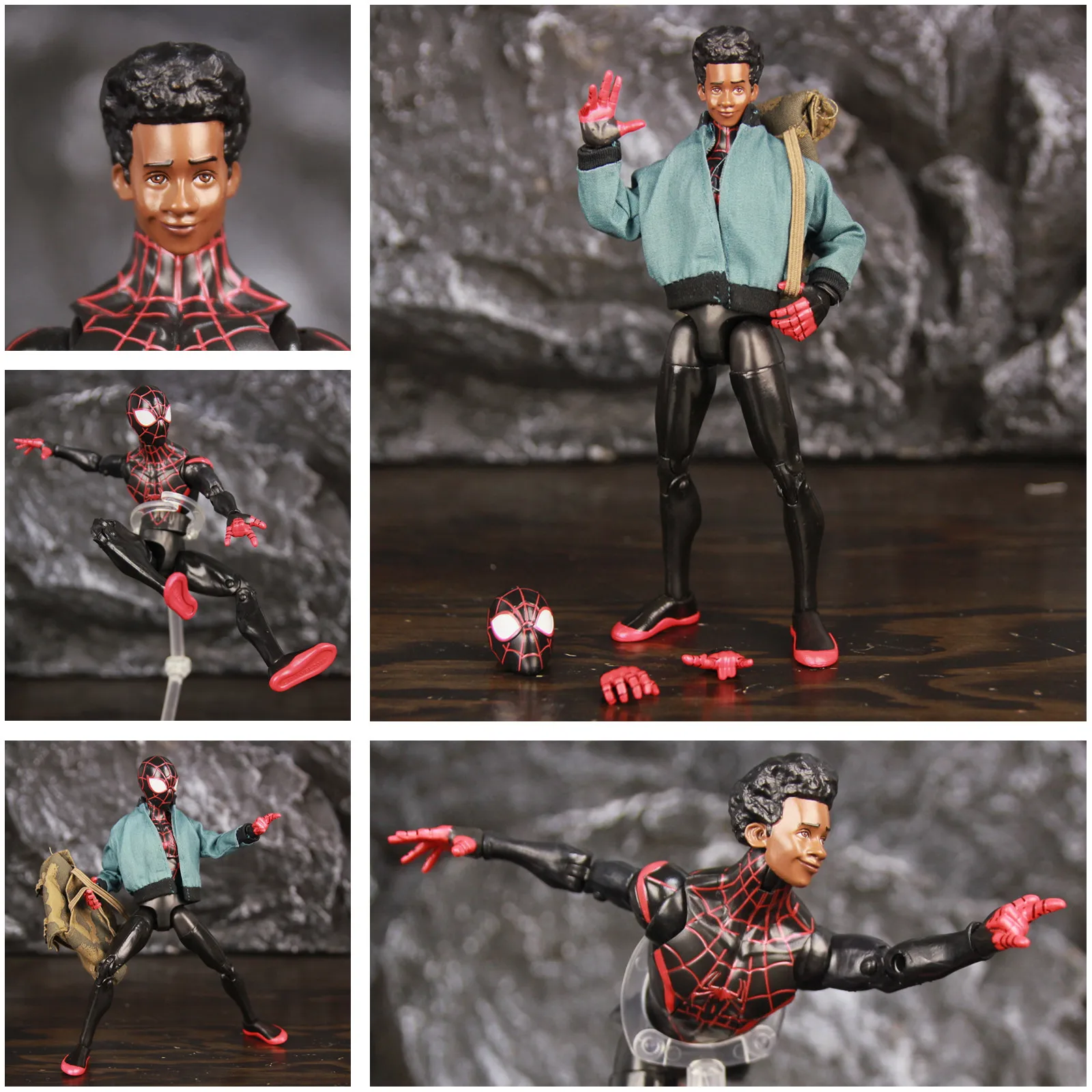 

Marvel Spider Man Into The Spider Verse Miles Morales 7" Action Figure Spidey Amazing Spider-Man Two Legends Comic ZD Toys Doll
