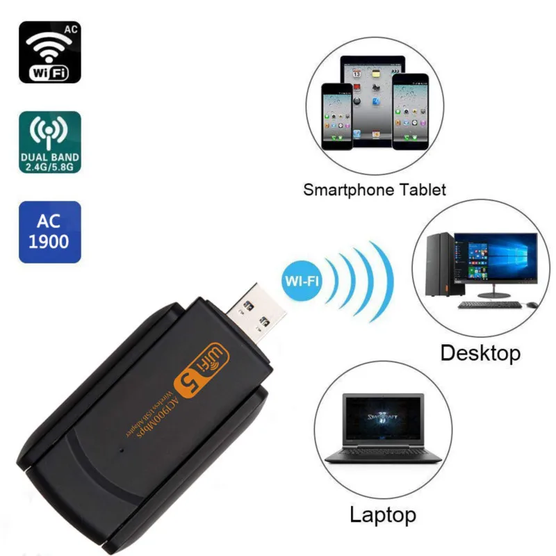 Беспроводной USB Wi-Fi адаптер 1800 Мбит/с 2 4/5 8 ГГц | Компьютеры и офис