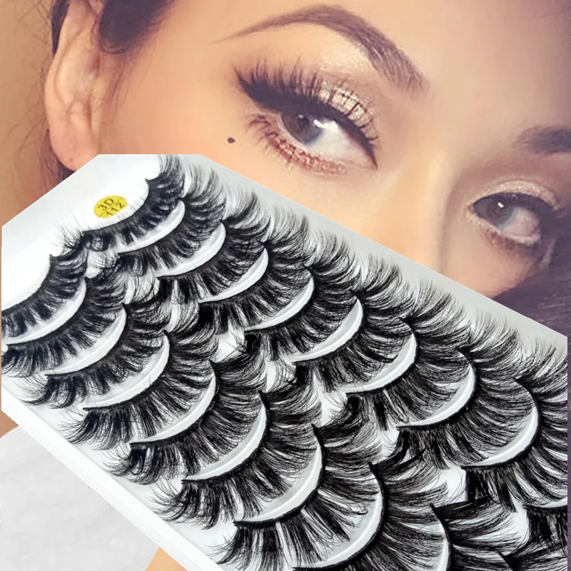 Ресницы 3D норковые без жестокости 7/10 пар натуральные накладные ресницы Мягкие