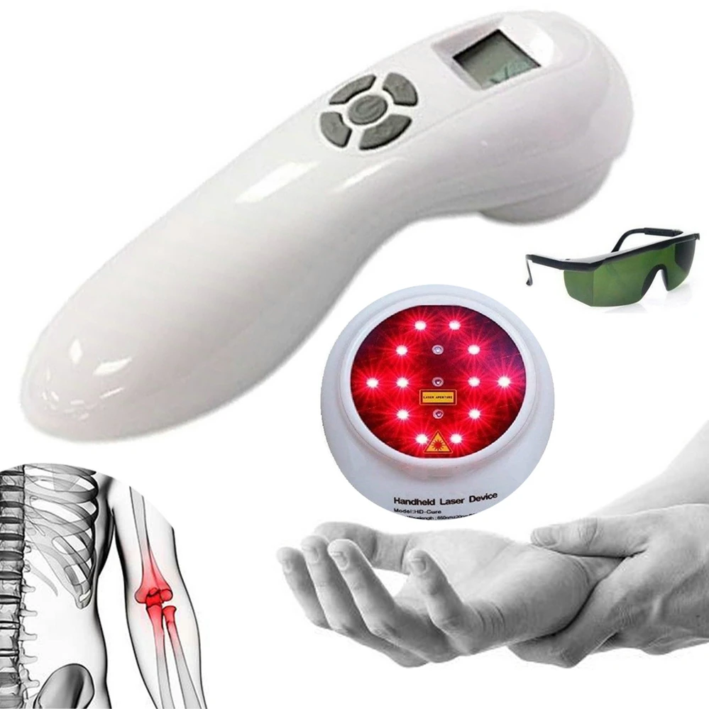 

Handy Cure Pulse Laser Back Pain Neck Pain Shoulder Pain Relief 650nm 808nm Cold Laser Physical Therapy LLLT With Safety Glass