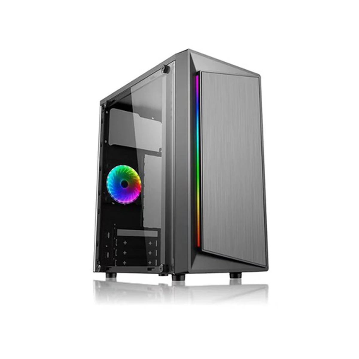 Черный мини чехол с полной боковой вентиляцией и охлаждением для ПК RGB светильник