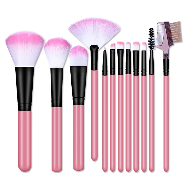 12Pcs/Set Professional Makeup Brushes Tool Eye Shadow Foundation Eyebrow Lip Brush cosmetics Leather Cup Holder Case Kit | Красота и