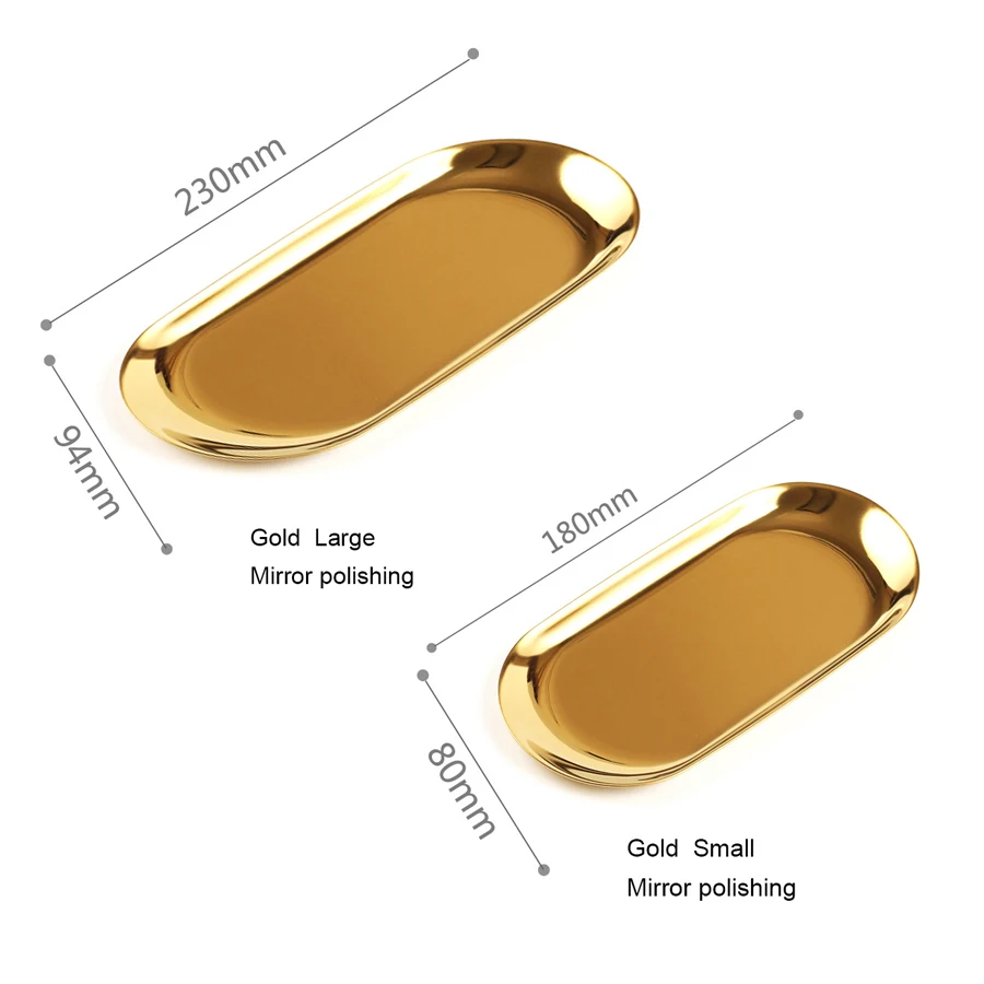 Поднос для хранения овальных полотенец металлический органайзер из нержавеющей