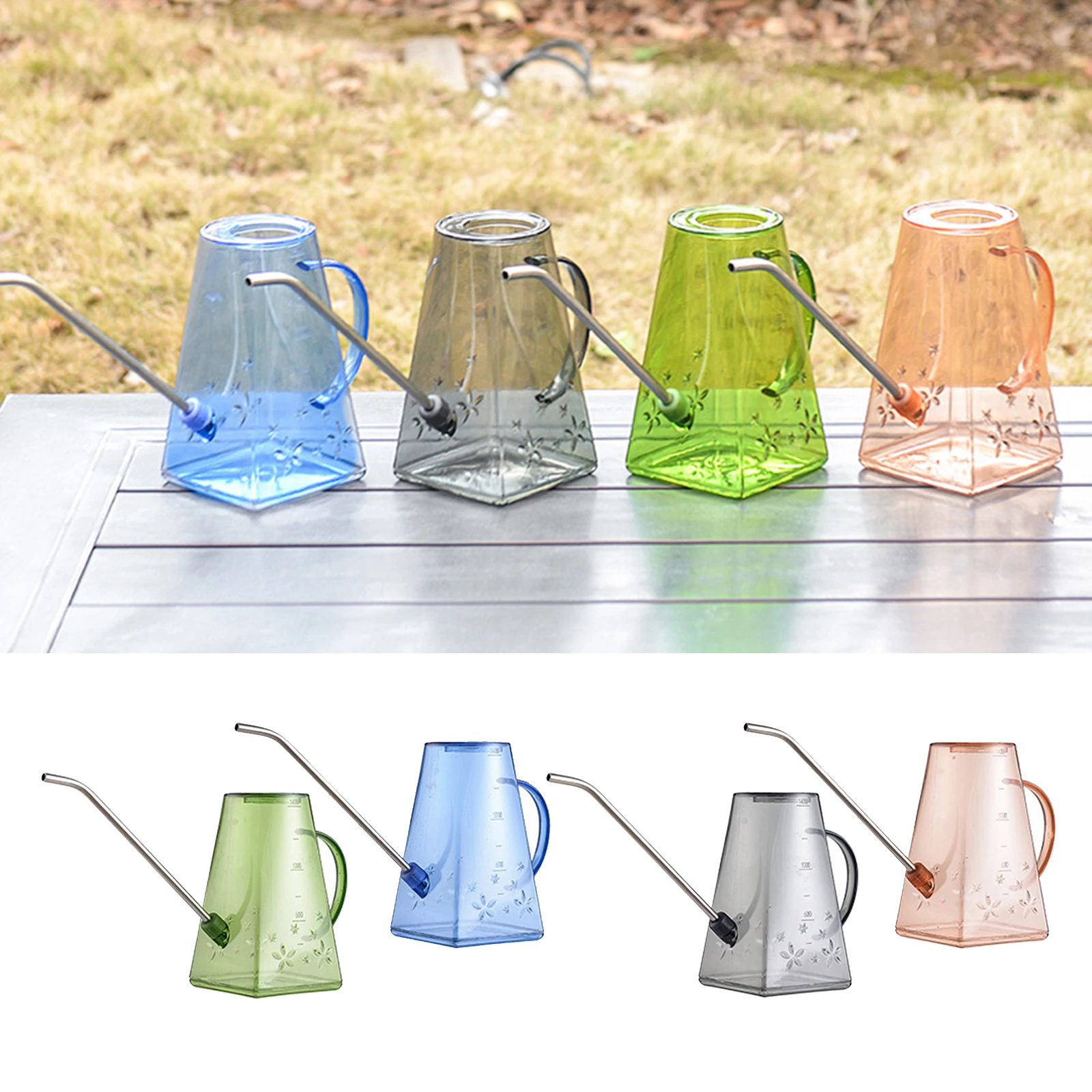 

1400ml Large Watering Can Indoor Outdoor Planting Long Spout Garden Kettle