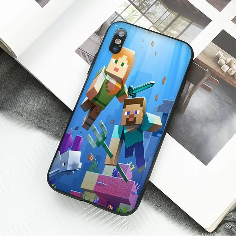 

Sandbox game Mini World Phone Case For iPhone 8 7 6 6S Plus 5 5S SE 2020 11 11pro max XR X XS MAX DIY Custom Back Cover