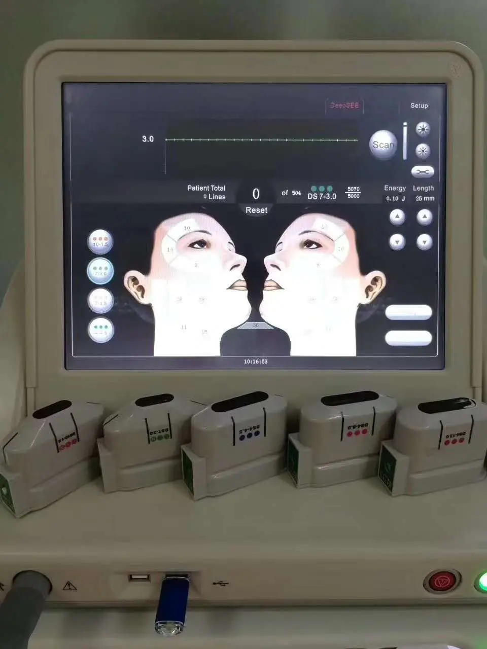 Прибор для лифтинга лица анти старения машины спа салон устройство стягивания