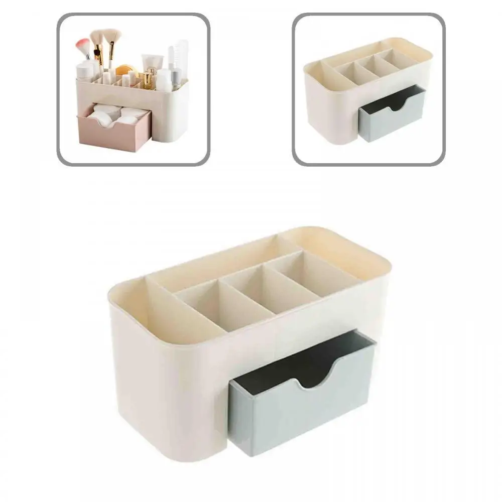 

Plastic Desktop Storage Case Cosmetics Holder Drawer Rack Sundries Organizer