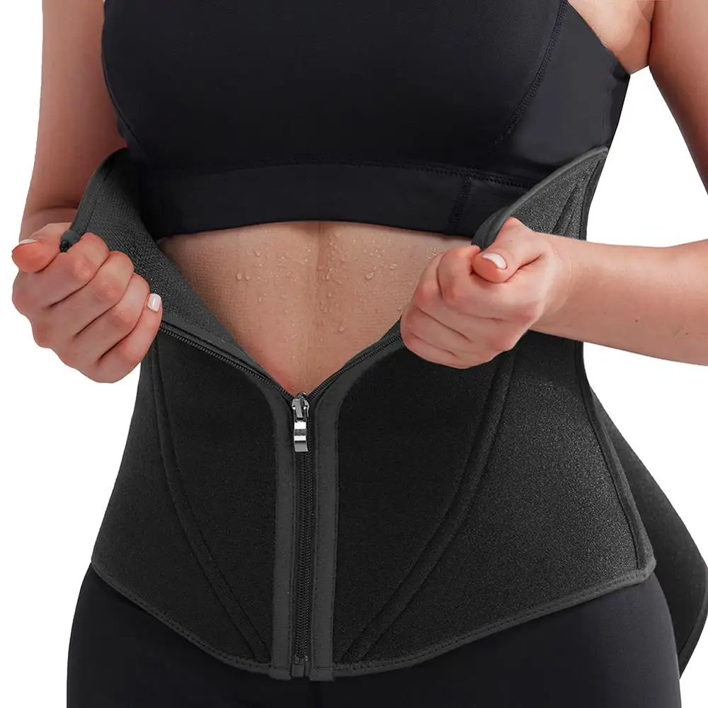 

Waist Trainer Hot Neoprene Sauna Sweat Belt Seamless Body Shaper Waist Workout Girdle Single Belt Zipper Belly Cincher Sweat