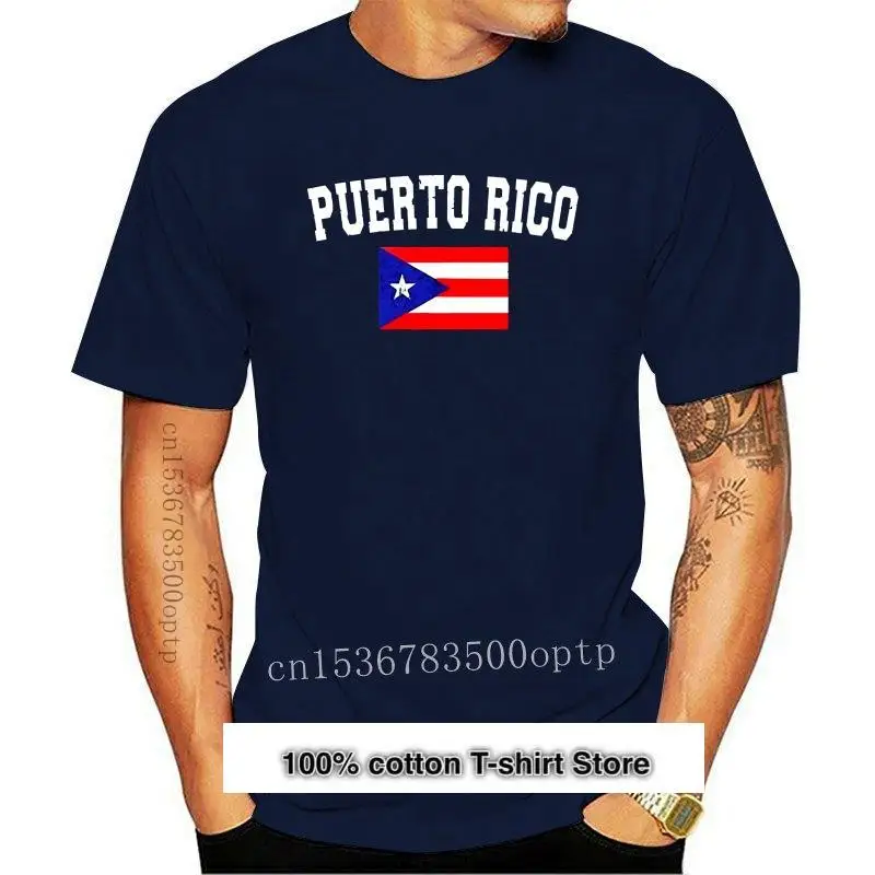 

Camiseta desgastada con bandera de Puerto Rico para mujer, camiseta desgastada
