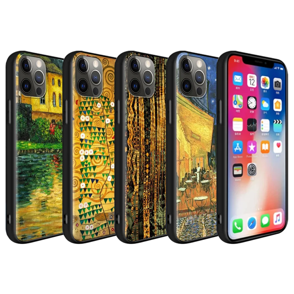 Черный чехол для iPhone 11 13 12 Pro Max XS XR X 8 7 6s 6 Plus 5 блестящий силиконовый бампер чехлы