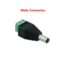 dc connector 5 5mm x 2 1mm jack socket male and female led adapter for cctv power convert led strip 50505630 light connection