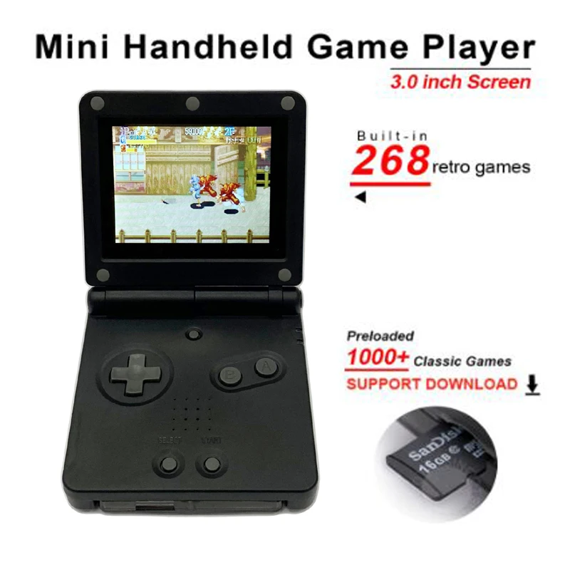 Для GB boy PVP Handheld Game Player 8 Bit to 32Bit игровая консоль с Bulit in 268 игр ретро для со слотом