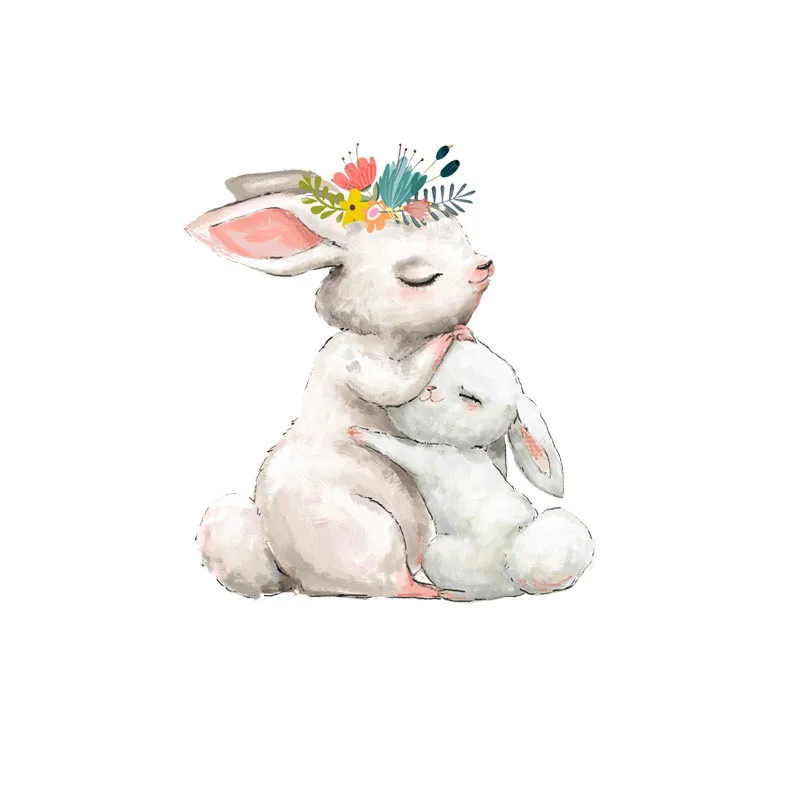 

Patches patch affixed to peach hot style parent-child pyrograph pink rabbit thermal transfer pyrograph hot tear clothing texti