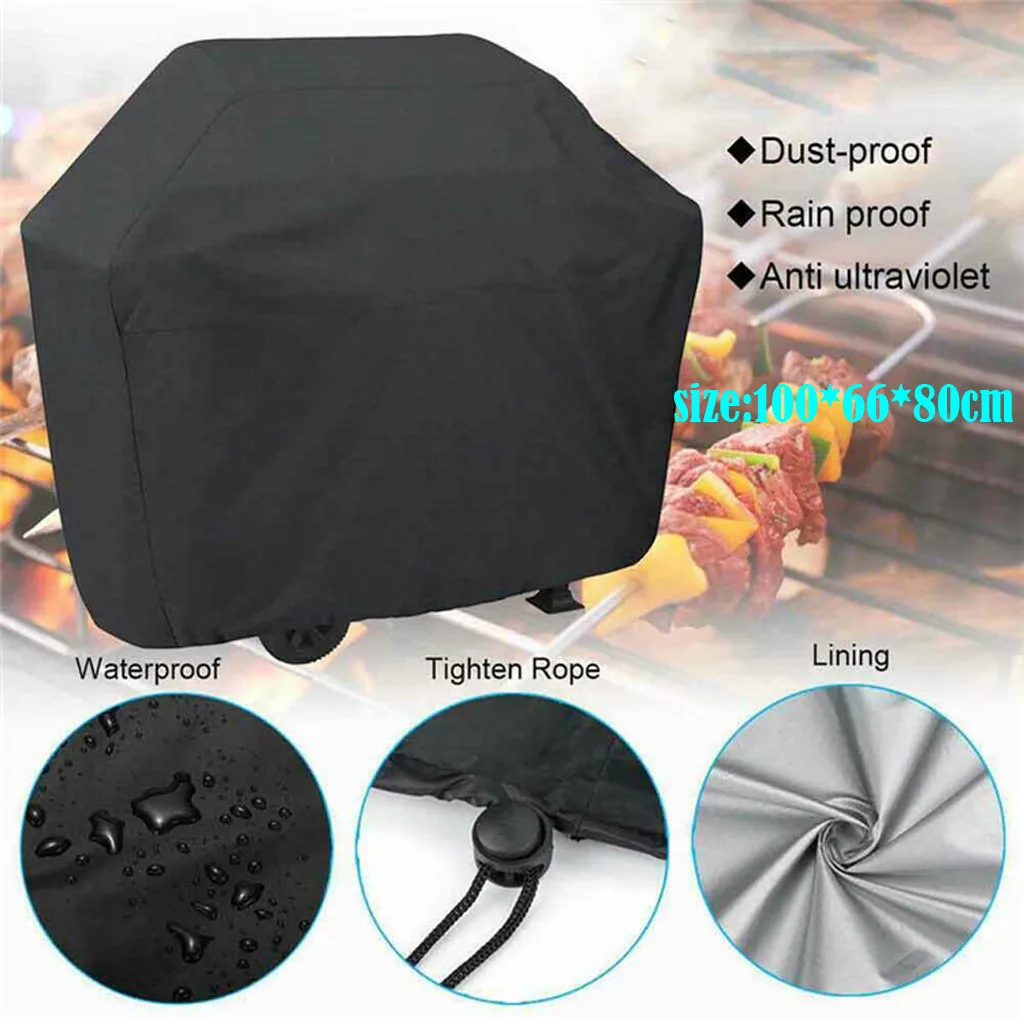

Outdoor Bbq Cover Anti-dust Waterproof Heavy Duty Char Broil Grill Cover Rain Protective Barbecue Cover Round Accessories #T2G