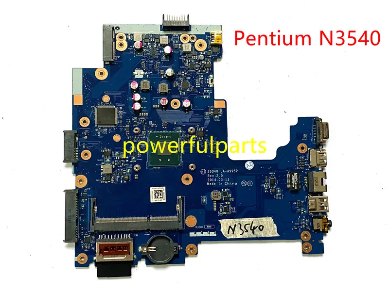 

100% new for hp 240 g3 14-r laptop motherboard ZS040 LA-A995P mainboard with CPU pentium N3540 tested ok