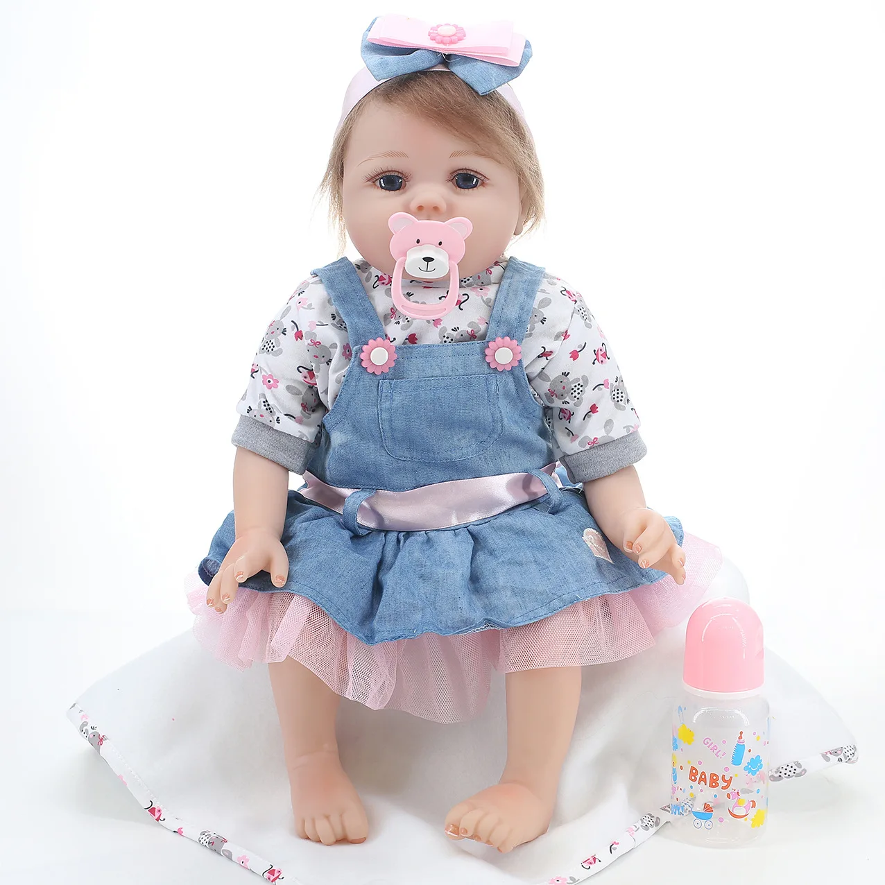 

55CM Soft Vinyl Reborn Baby Dolls Handmade Body Silicone Lifelike Alive Babies Doll Toys For Kids Christmas Girls