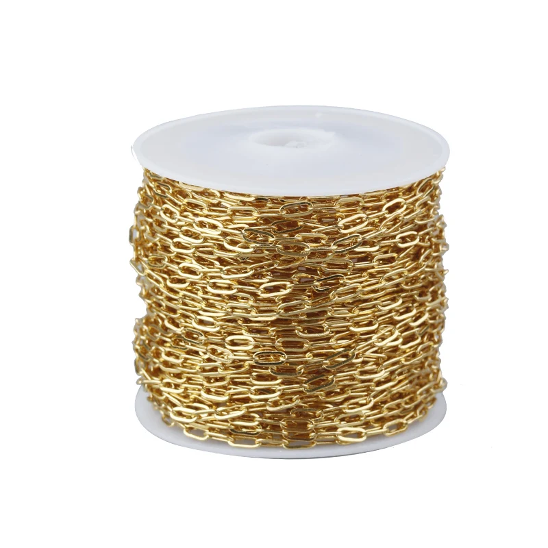 

10m/Roll DIY Copper long Fattened Cross Chain Necklace Chain Link Chains Necklaces Women and Men for Jewellry Making Findings