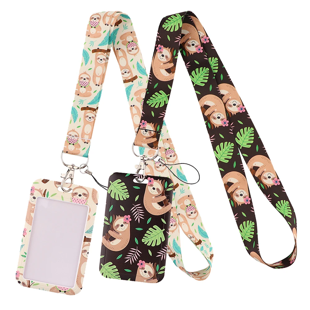 

DZ2128 Novelty Sloth Lanyard for Key Neck Strap lanyards id badge holder Key Chain Key Holder Hang Rope Key Rings Accessories