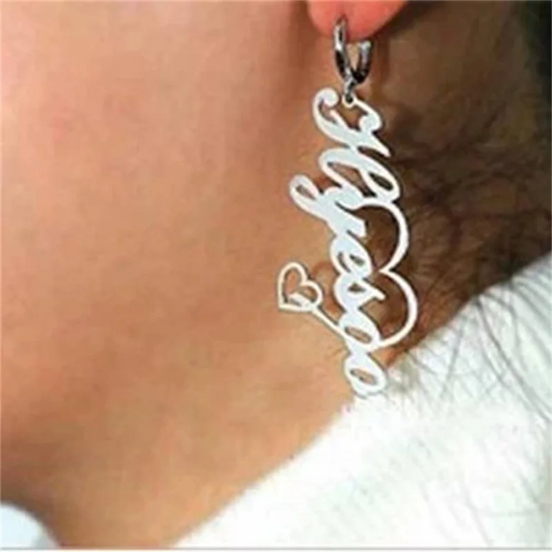 

Женские серьги-подвески из серебра 925 пробы, с именем