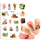 1 лист 3D наклейки для ногтей DIY комические животные фото рамка изображение наклейки для дизайна ногтей Маникюрные персонализированные инструменты для украшения