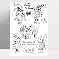 azsg funny christmas santa claus clear stamps for diy scrapbookingcard makingalbum decorative silicone stamp crafts