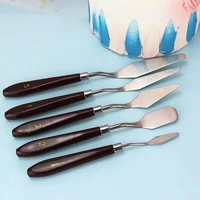 1set professional stainless steel spatula kit palette knife for oil painting fine arts painting tool set flexible blades