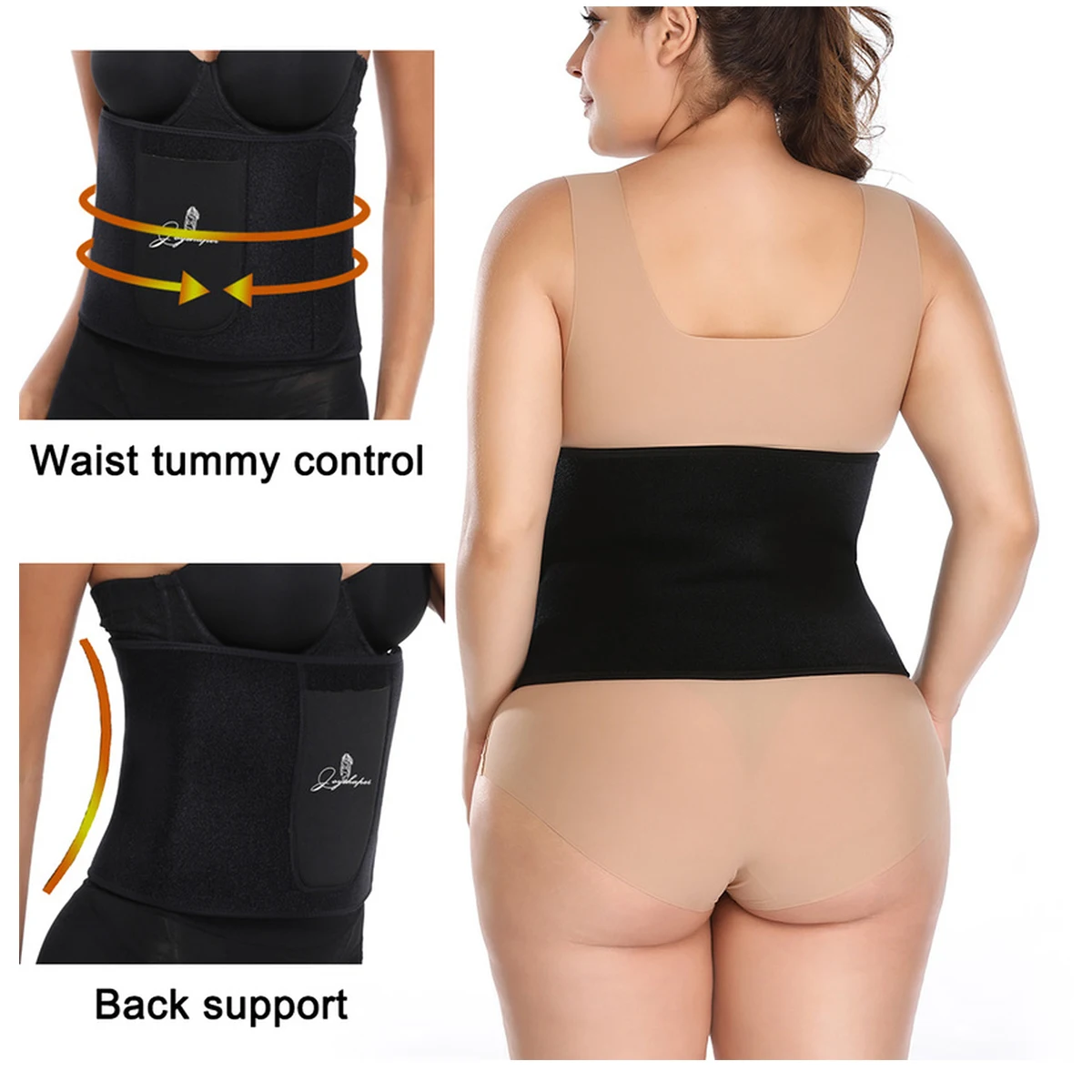 Joyshaper Adjustable Women Girdle Body Shapers Neoprene Tummy Shaper Firm Waist Trainer Slimming Belt Sweat Shapewear Plus Size | Женская