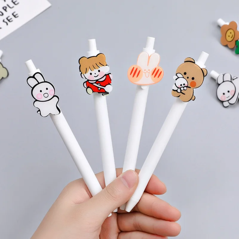 

36PCS Click Gel Pen for Student 0.5mm Black Signature Pen Couple's Writing Ball Pen Office Stationery Kawaii School Supplies