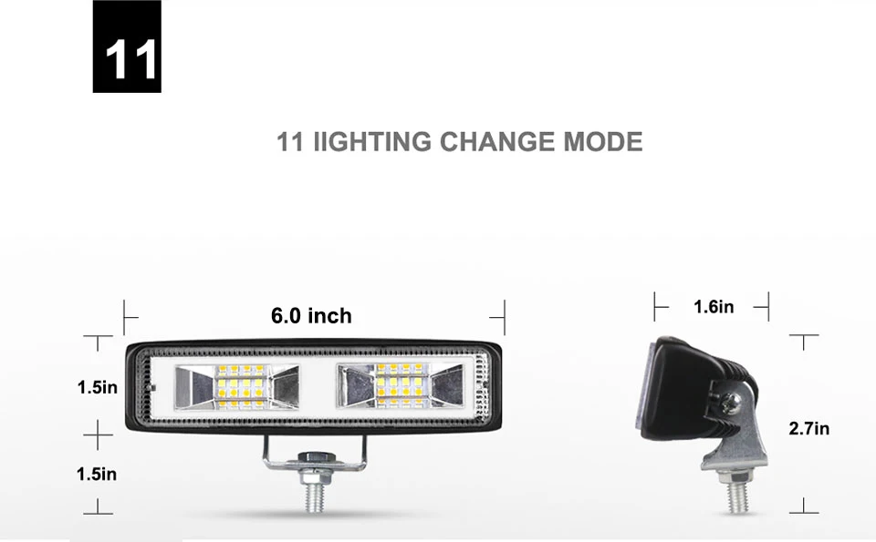 NlpearL 12-24V " светодиодный противотуманные Автомобильные фары красный синий желтый 5 стиль мигающий светодиодный свет для полиции для внедорожника грузовика трактора 4X4 ATV