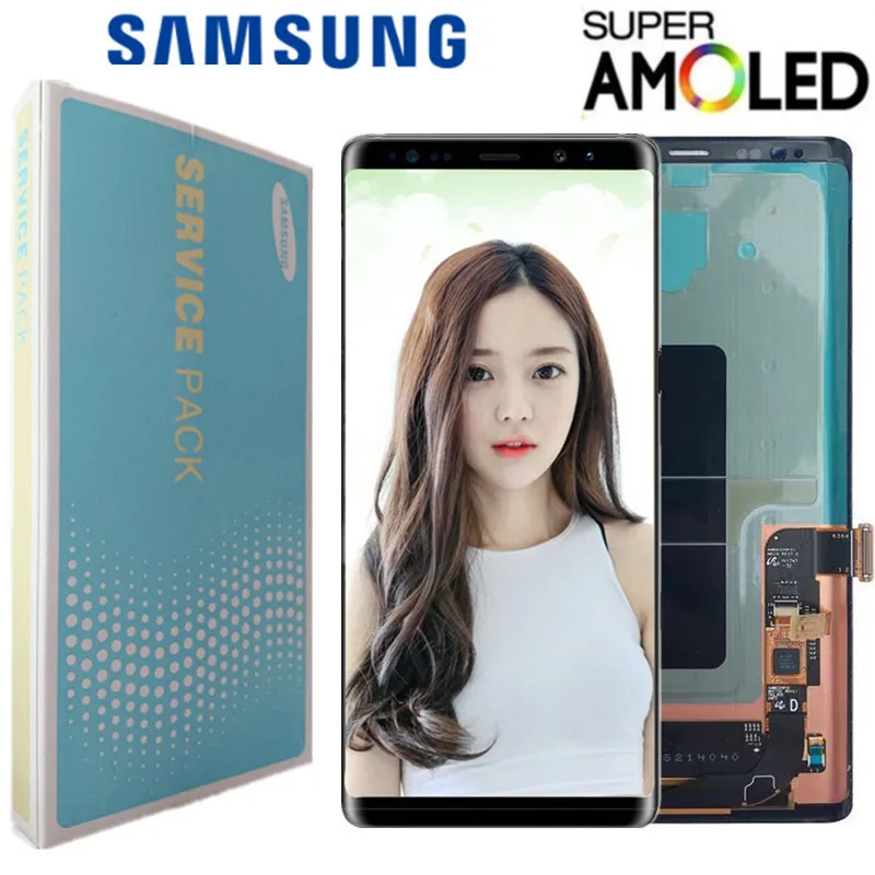 Оригинальный 6 3 ''Супер AMOLED LCD с рамкой для SAMSUNG GALAXY Note 8 Note8 дисплей кодирующий