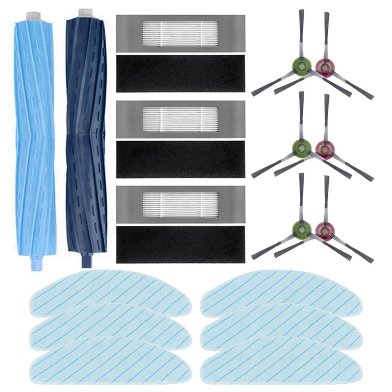 

Hot YO-For ECOVACS DEEBOT OZMO T9 AIVI Robot Vacuum Cleaner Main/Side Brush HEPA Filter Mop Cloth Cleaner Accessory