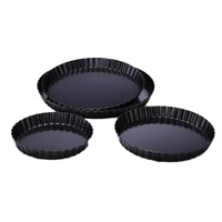 round removable bottom aluminum alloy non stick pizza pans baking tray