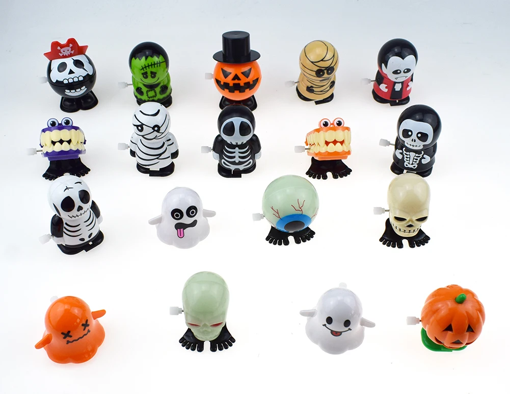 

Transparent Egg Balls with Chain Clockwork Halloween Walking Series Egg Balls Toys Gifts