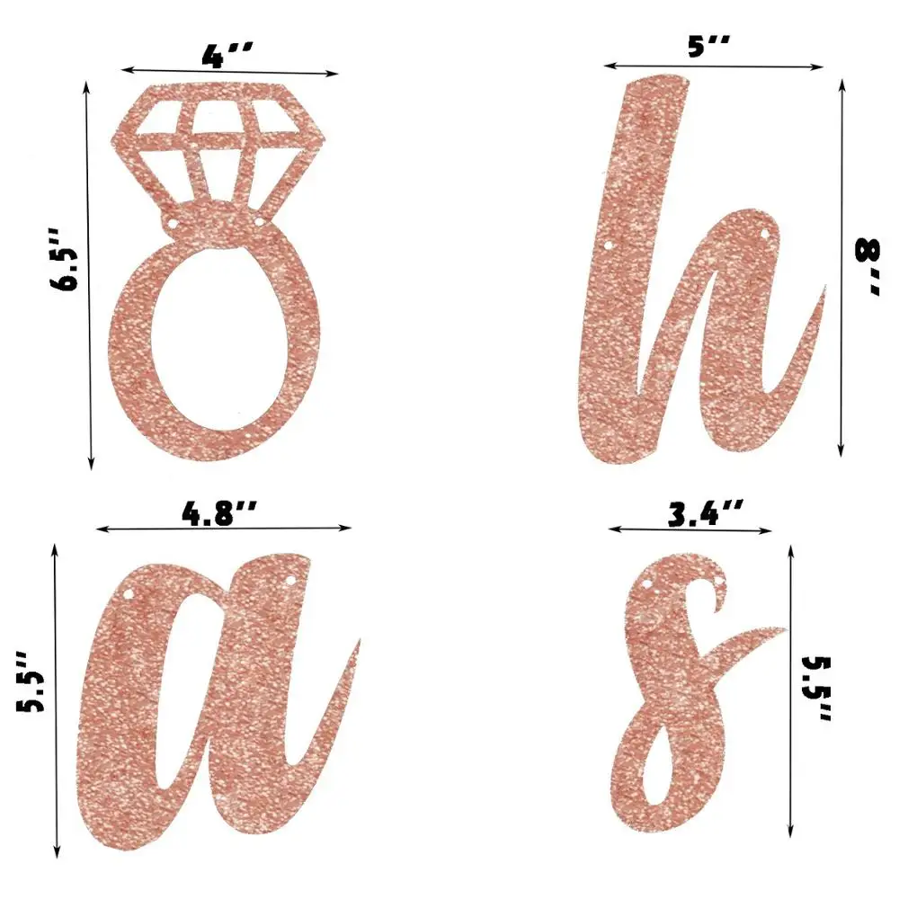 Розовое золото девичник баннер из розового золота блеск свадебный душ Обручение