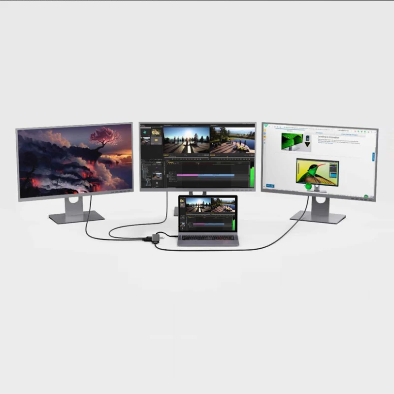 KuWFi 5 в 1 usb-хаб Type-C концентратор док к USB 3 0 HDMI VGA PD адаптер для MacBook Pro/ноутбука |