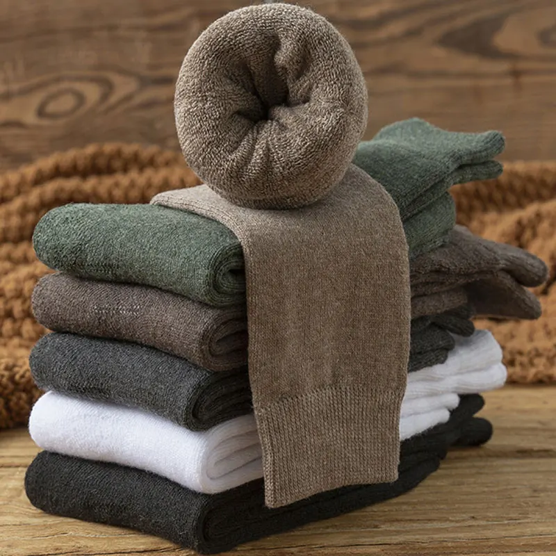 

Носки мужские хлопковые в полоску, мягкие теплые однотонные носки до середины икры, для сна и пола, повседневные утепленные, зима 2021