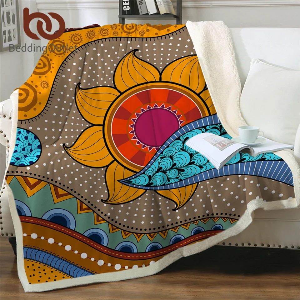 Постельные принадлежности Цветочный плед этническое Африканское одеяло s для