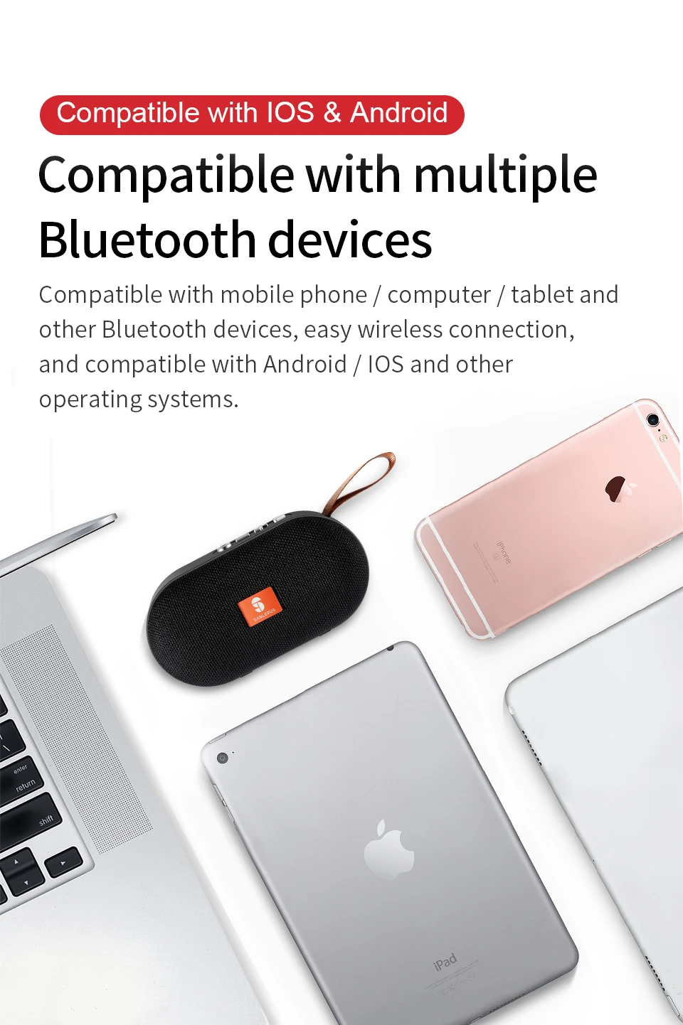 SANLEPUS Мини Bluetooth динамик портативный беспроводной динамик звуковая система 3D стерео музыка объемный Поддержка Bluetooth, TF AUX USB